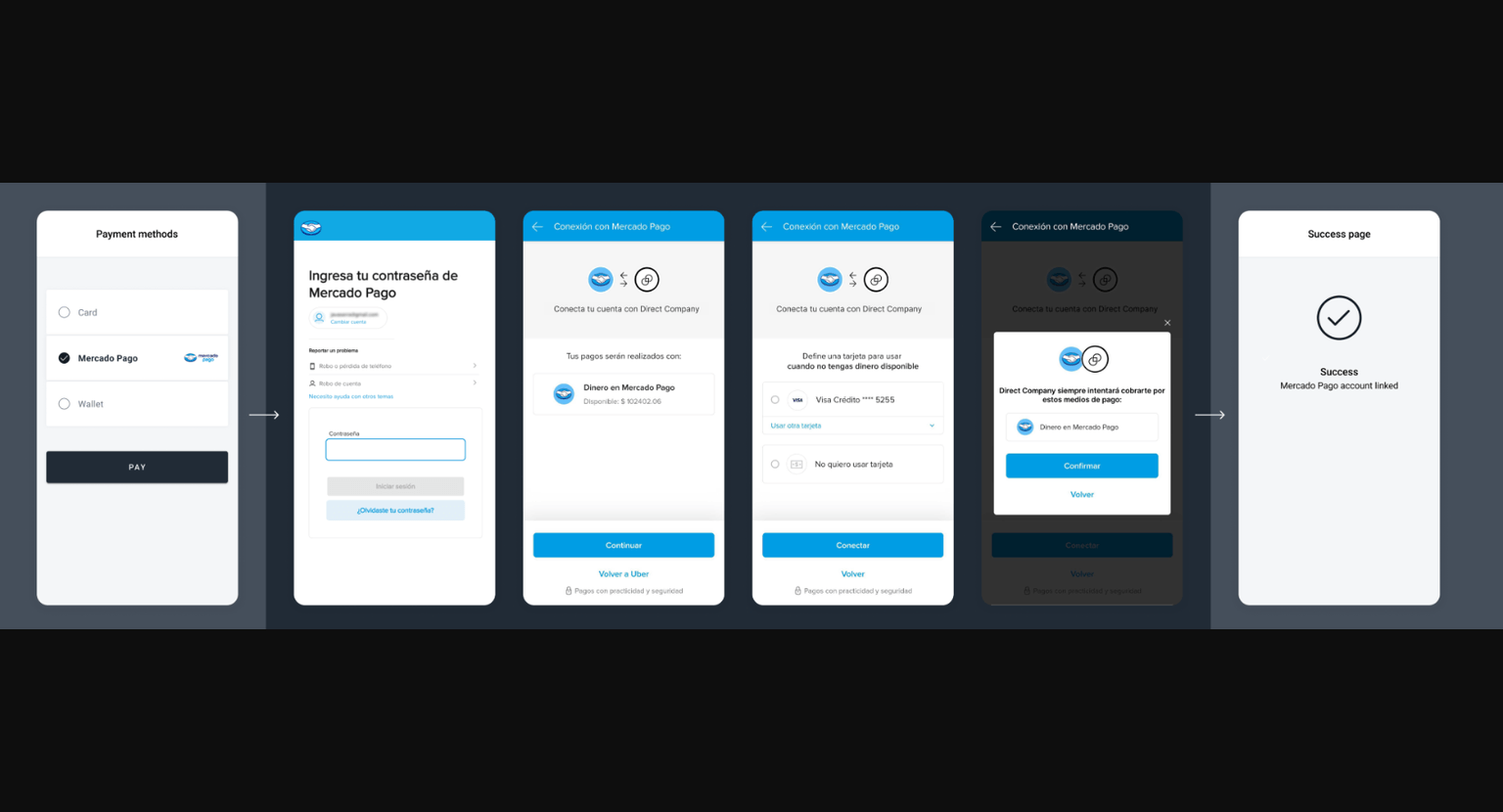 Mercado Pago tokenized wallet: save payment method for future transactions without re-auth