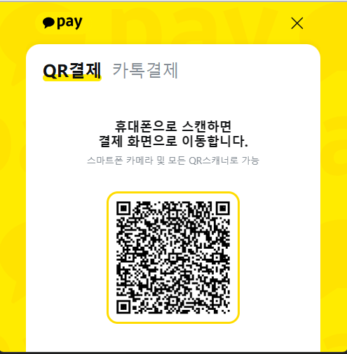 Kakao Pay payment interface showing wallet balance and payment confirmation