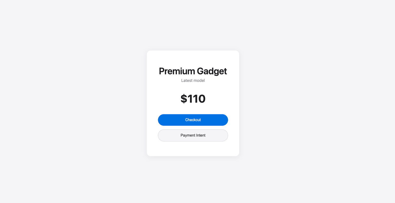 Premium Gadget purchase page